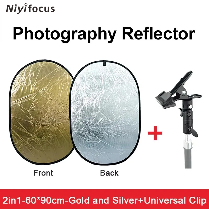 Photography Lighting Handheld - 2-in-1 Ronde Draagbare Reflector 30cm 60cm