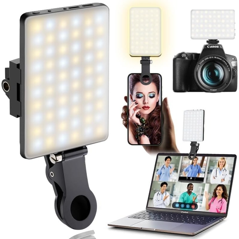 Photography Lighting Description - LED Draagbare Clip-on Selfie Lamp; Videoconferentie