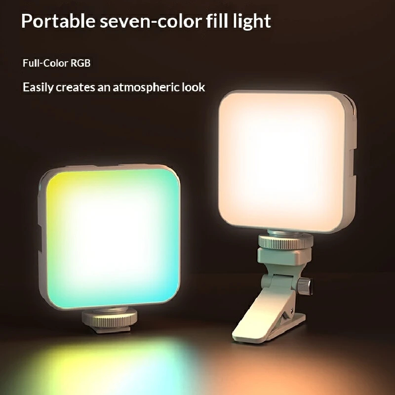 Photography Lighting Brands - Telefoonstatief met RGB-selieflam, statiefstandaard, 7 kleuren,