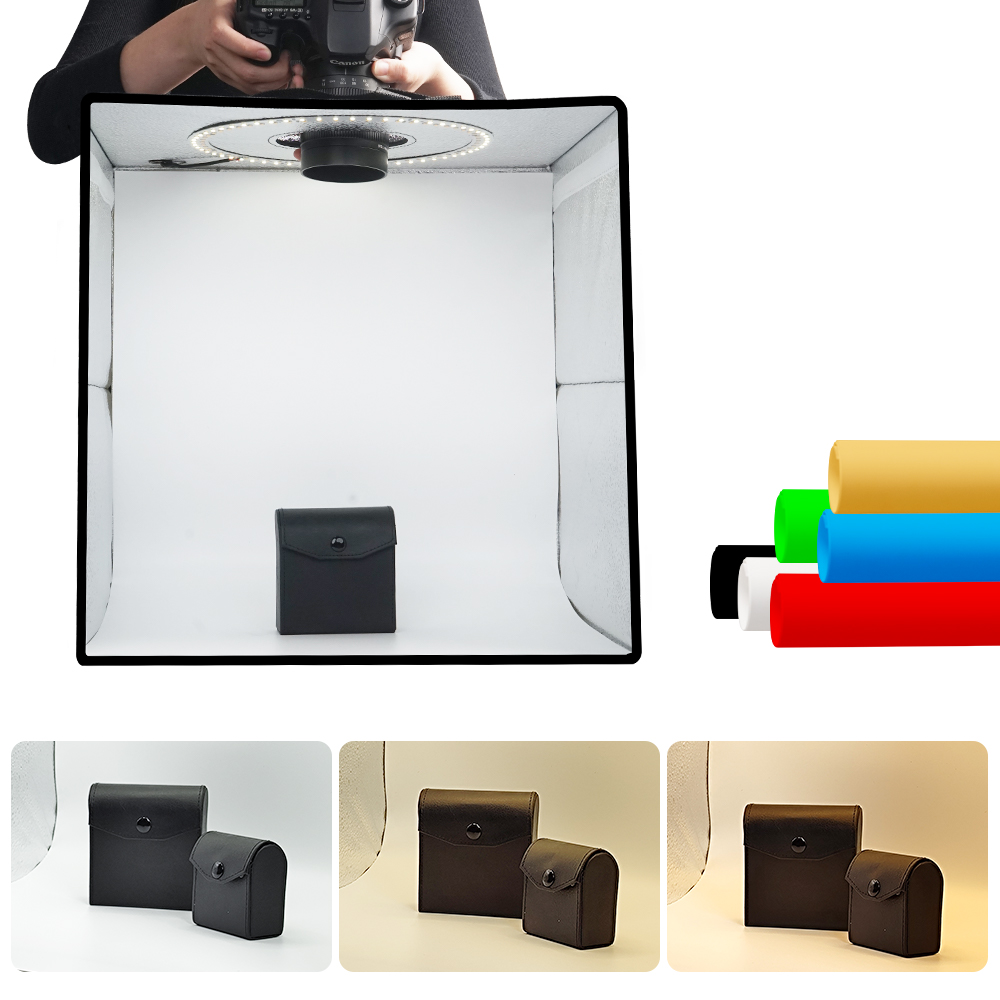 Photography Lighting Kit Portable - Lightdow Dimbare Fotodoos LED Licht Kamer
