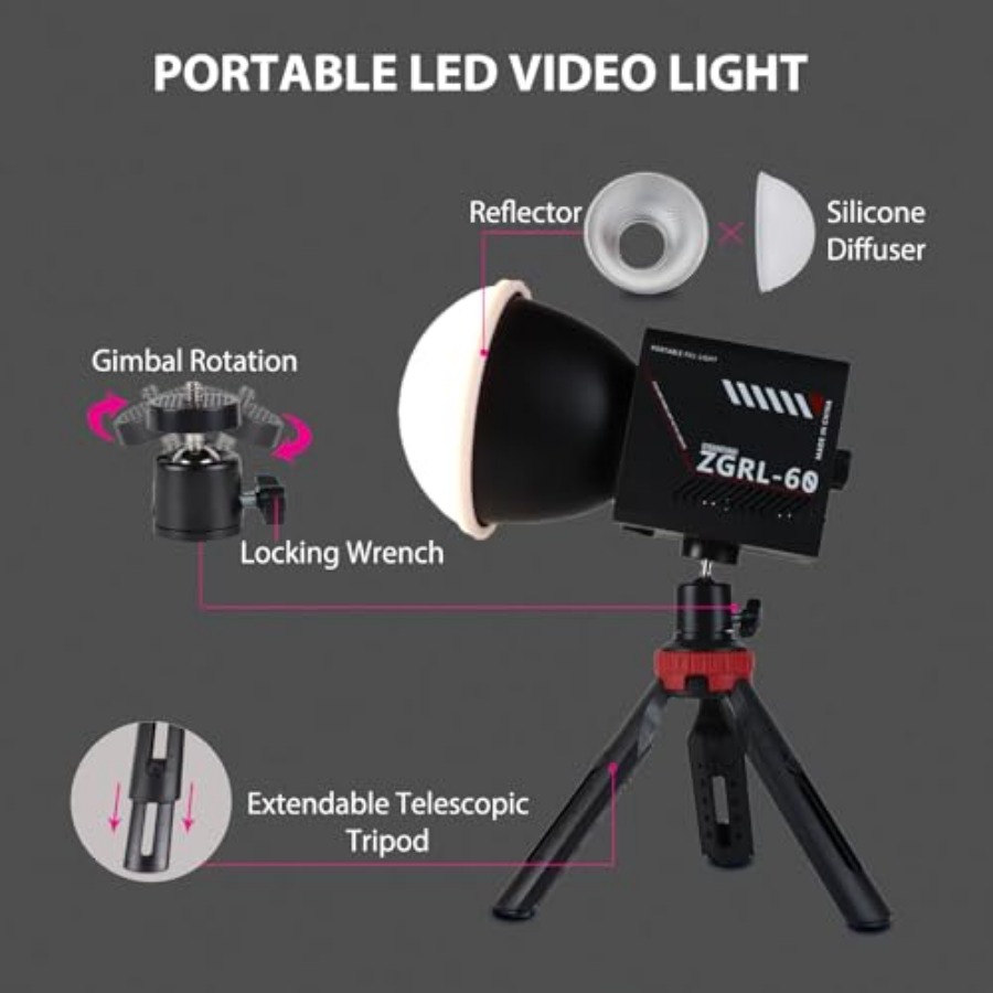 60W COB LED-videolamp Handheld - Photography Lighting Handheld recensie en prijs